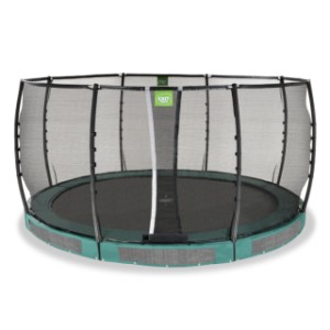 Trampoline EXIT Allure Premium inground groen - met veiligheidsnet ø 427 cm