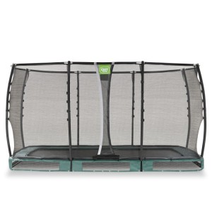Trampoline EXIT Allure Premium inground groen - met veiligheidsnet 214 x 366 cm