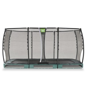 Trampoline EXIT Allure Premium inground groen - met veiligheidsnet 244 x 427 cm