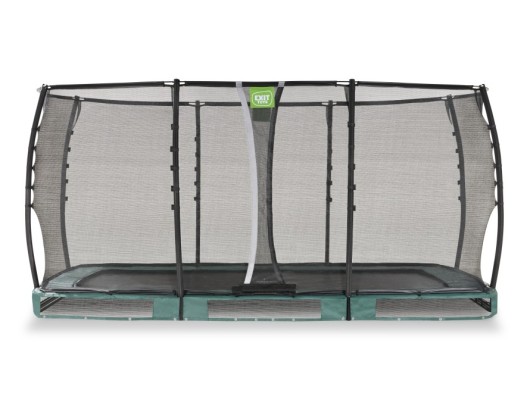 Trampoline EXIT Allure Premium inground groen - met veiligheidsnet 244 x 427 cm