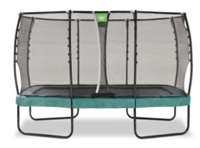 Trampoline EXIT Allure Premium groen - met veiligheidsnet 214 x 366 cm