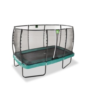 Trampoline EXIT Allure Premium groen - met veiligheidsnet 214 x 366 cm