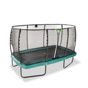 Trampoline EXIT Allure Premium groen - met veiligheidsnet 244 x 427 cm