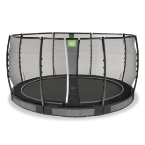 Trampoline EXIT Allure Premium inground zwart - met veiligheidsnet ø 427 cm