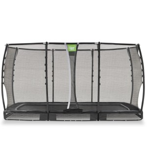 Trampoline EXIT Allure Premium inground zwart - met veiligheidsnet 214 x 366 cm