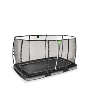 Trampoline EXIT Allure Premium inground zwart - met veiligheidsnet 214 x 366 cm