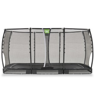 Trampoline EXIT Allure Premium inground zwart - met veiligheidsnet 244 x 427 cm