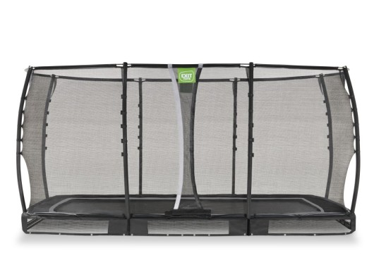 Trampoline EXIT Allure Premium inground zwart - met veiligheidsnet 244 x 427 cm