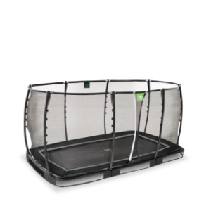 Trampoline EXIT Allure Premium inground zwart - met veiligheidsnet 244 x 427 cm