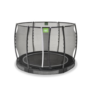 Trampoline EXIT Allure Premium inground zwart - met veiligheidsnet ø 305 cm