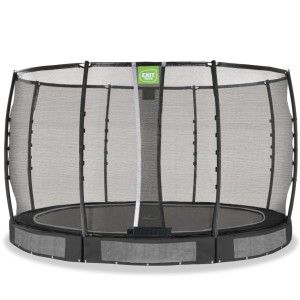 Trampoline EXIT Allure Premium inground zwart - met veiligheidsnet ø 366 cm