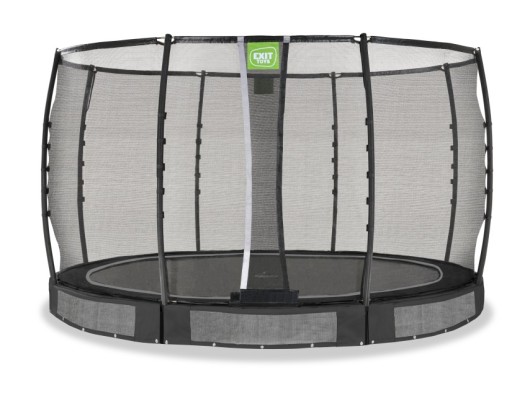 Trampoline EXIT Allure Premium inground zwart - met veiligheidsnet ø 366 cm