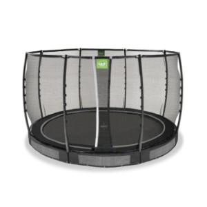 Trampoline EXIT Allure Premium inground zwart - met veiligheidsnet ø 366 cm