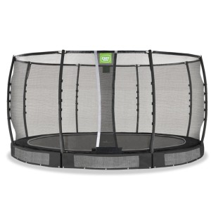 Trampoline EXIT Allure Premium inground zwart - met veiligheidsnet ø 427 cm