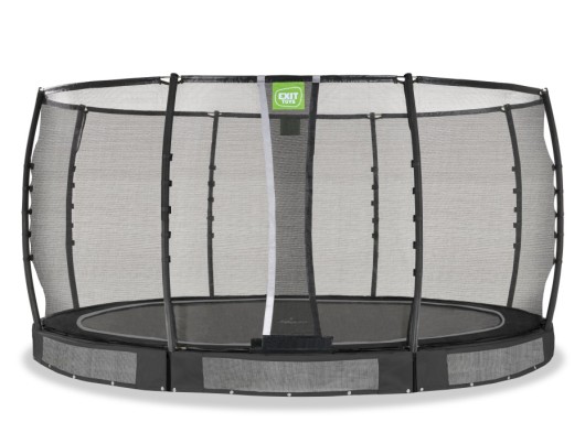 Trampoline EXIT Allure Premium inground zwart - met veiligheidsnet ø 427 cm