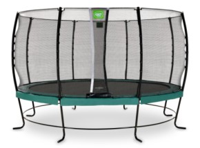 Trampoline EXIT Lotus Classic groen - met veiligheidsnet ø 427 cm