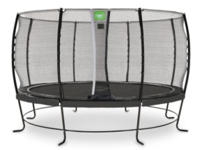 Trampoline EXIT Lotus Classic zwart - met veiligheidsnet ø 427 cm