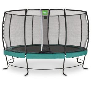 Trampoline EXIT Lotus Premium groen - met veiligheidsnet ø 427 cm