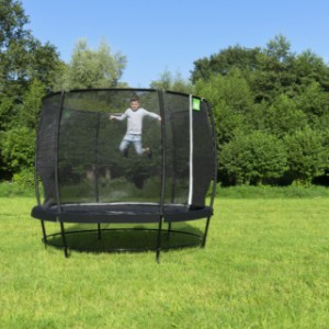 Trampoline EXIT Lotus Classic zwart - met veiligheidsnet ø 427 cm