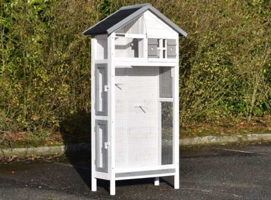 SHOWMODEL - volière Sara Small White-Grey 83x40x160cm