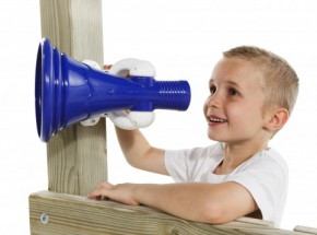 Megafoon blauw - wit