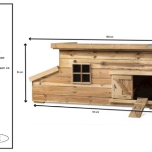 Kippenhok Fenne met legnest Voldux - afmetingen en details