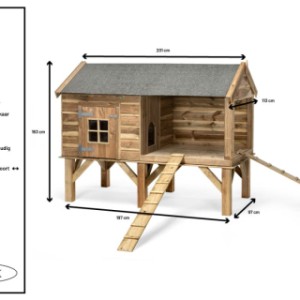 Kippenhok Dennis - details en afmetingen