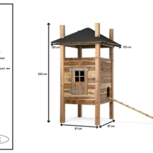 Kippenhok Hooiberg Fem Voldux - Details en afmetingen