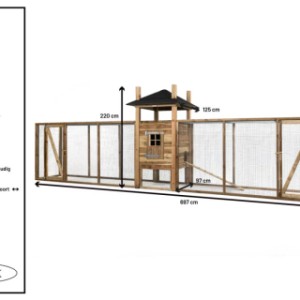 Kippenhok Hooiberg Fien Voldux - Details en afmetingen