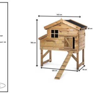 Kippenhok Jasper - Details en afmetingen
