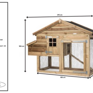 Kippenhok Nova - details en afmetingen