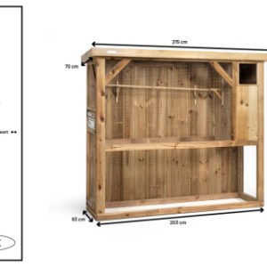 Volière Voldux R1 - verschillende details en afmetingen