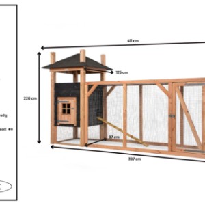 Kippenhok Hooiberg Tom - Details en afmetingen
