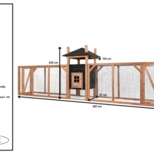 Kippenhok Hooiberg Ties Voldux - Details en afmetingen