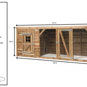 Konijnenhok Brit XL - Details en afmetingen