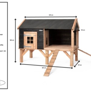 Kippenhok David 201x113x163cm | afmetingen en details