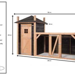 Kippenhok Hooiberg Gijs - Details en afmetingen