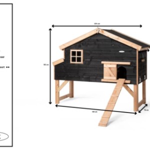 Kippenhok Jens XL met legnest - Details en afmetingen