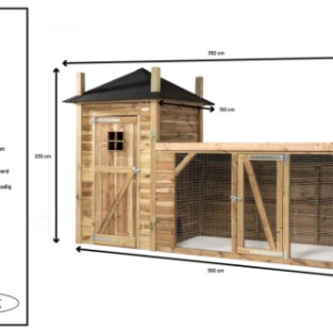 Kippenhok Lotte Voldux - Details en afmetingen