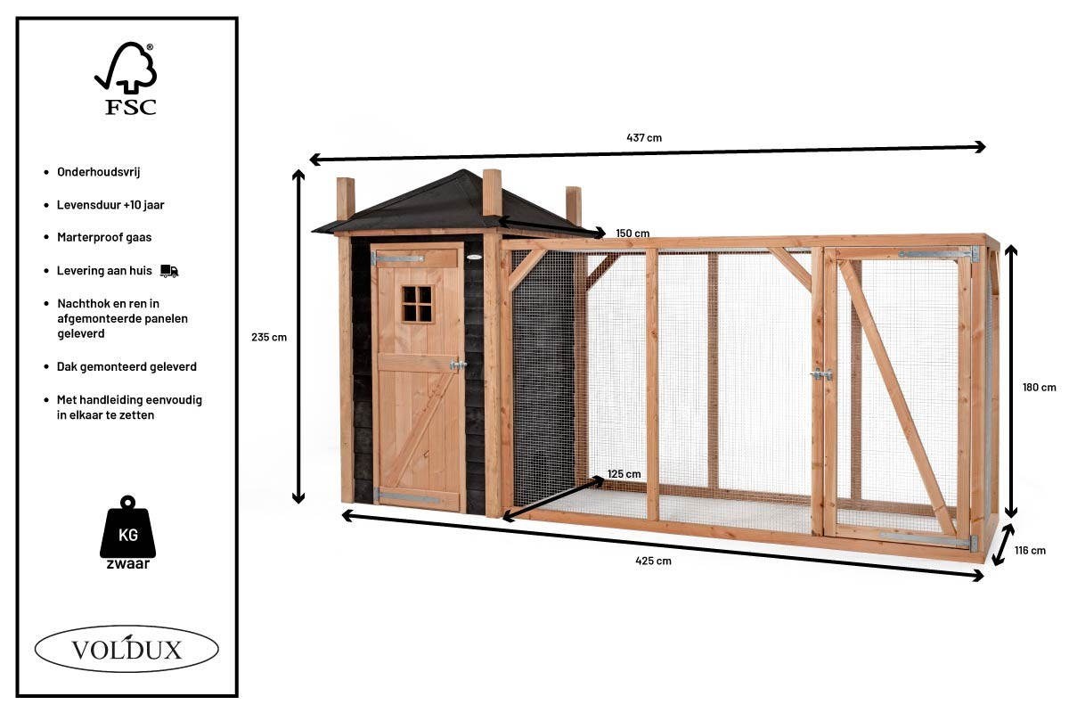 leg uit Typisch Oefening Kippenhok Hooiberg Mees XL | Groot kippenhok