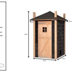 Kippenhok Hooiberg Mees - details en afmetingen