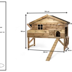 Kippenhok Jasper XL - Details en afmetingen