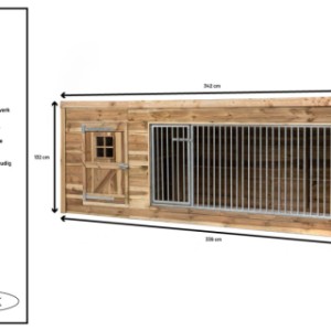 Hondenkennel Luna XL - Details en afmetingen