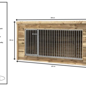 Hondenkennel Luna - Details en afmetingen