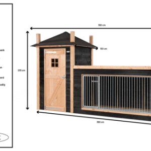 Hondenkennel Hooiberg Lassie - Details en afmetingen