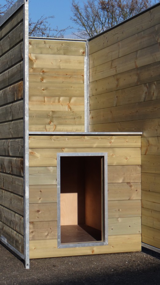 Hondenkennel forz met hout kader Houten panelen voor binnen