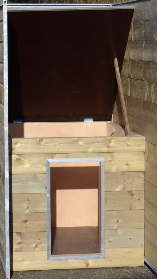 Hondenkennel forz met hout kader Houten panelen voor binnen