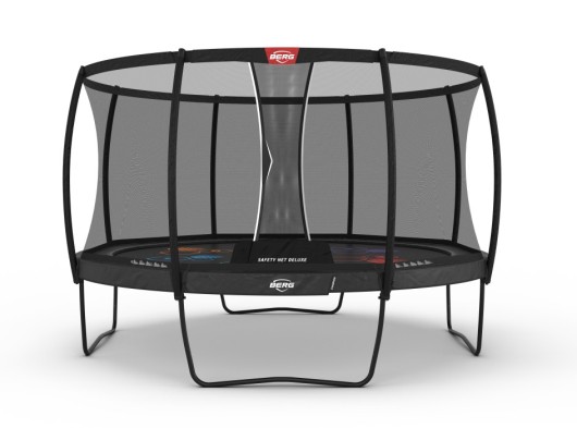 Trampoline BERG Champion Levels Grijs - met veiligheidsnet Deluxe Ø430cm
