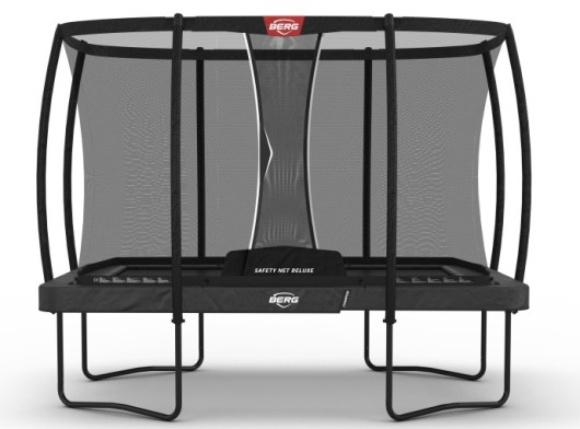 Trampoline BERG Ultim Champion Grijs - met veiligheidsnet Deluxe 330x220cm