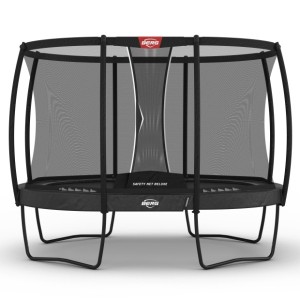 Trampoline BERG Grand Champion 350 Grijs - met veiligheidsnet Deluxe Ovaal 350x250cm